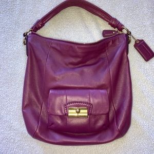 Coach - Plum Leather Hadley Hobo Bag